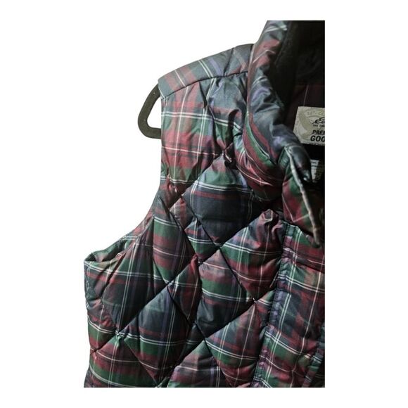 EDDIE BAUER Women’s Quilted Plaid Goose Down Vest - Size Large - Picture 5 of 10